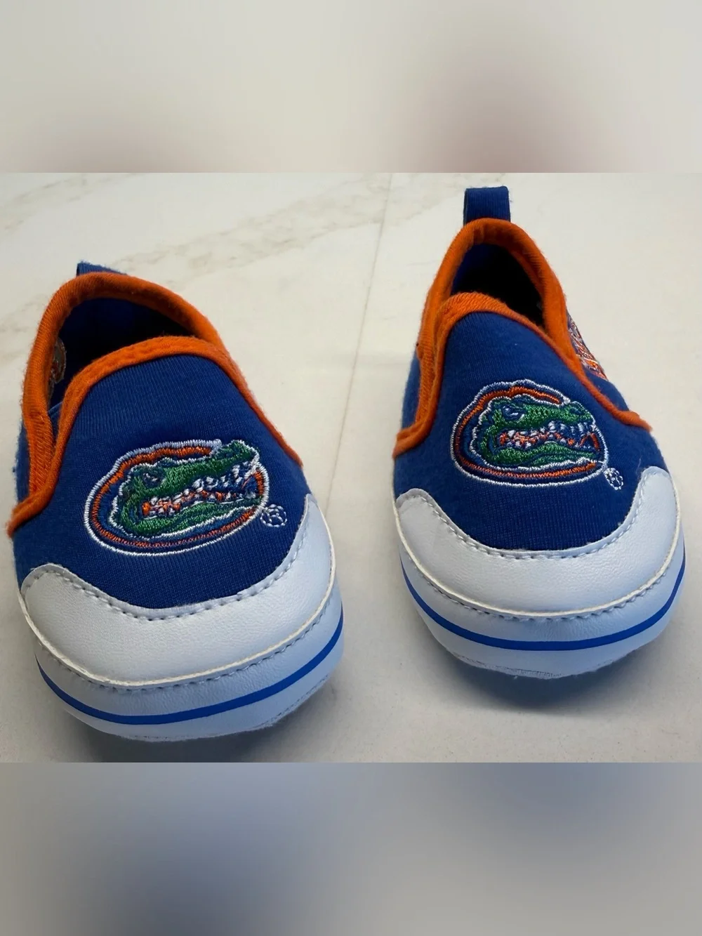 Florida Gators Baby Shoes Size 3 (6-9 Months) Blue Orange Slip-On Sneakers